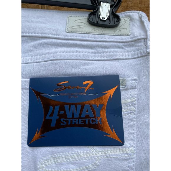 NWT Nordstrom Seven7 White Denim Capri Skinny Jean - Picture 4 of 4